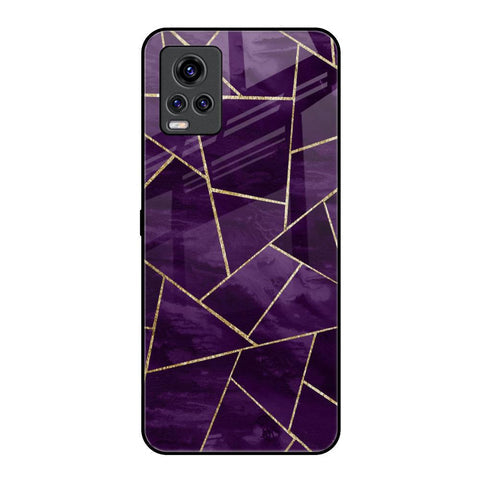 Geometric Purple Glossy Case For Vivo V20 Pro