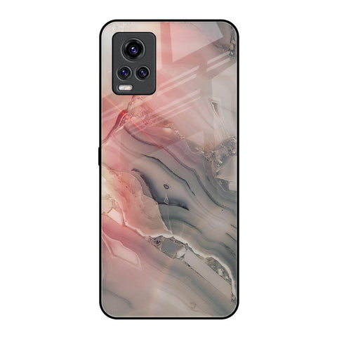 Pink And Grey Marble Glossy Case For Vivo V20 Pro