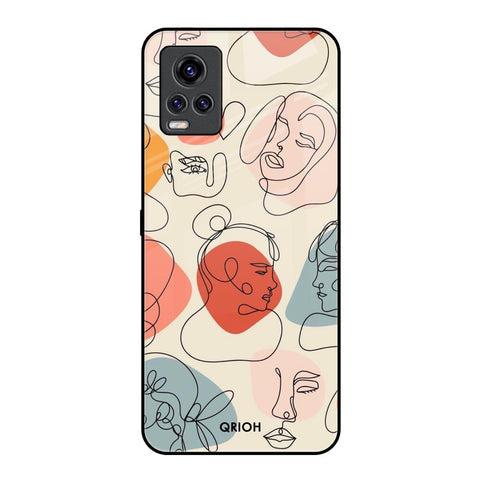 Abstract Faces Glossy Case for Vivo V20 Pro