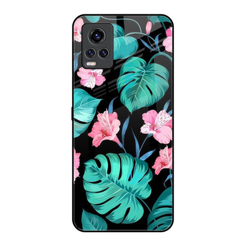 Tropical Leaves & Pink Flowers Glossy Case for Vivo V20 Pro