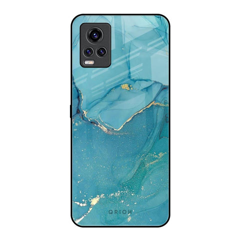 Blue Golden Glitter Glossy Case for Vivo V20 Pro