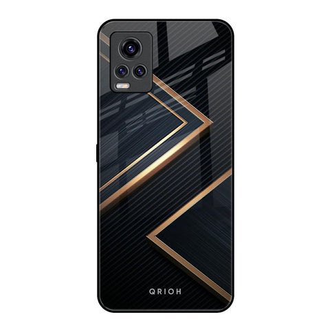 Sleek Golden & Navy Glossy Case for Vivo V20 Pro