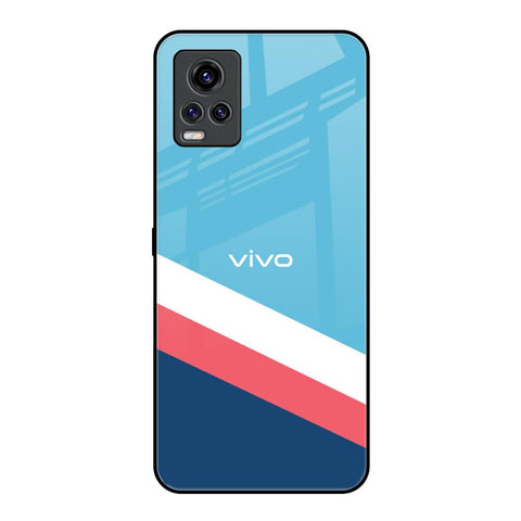 Pink & White Stripes Glossy Case For Vivo V20 Pro