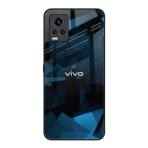 Polygonal Blue Box Glossy Case For Vivo V20 Pro