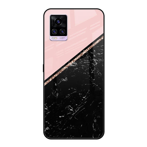Marble Texture Pink Glossy Case For Vivo V20 Pro