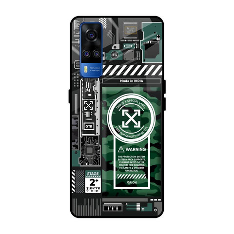 Green Camo Circuit Glossy Case for Vivo Y51 2020