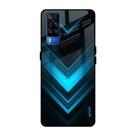Vertical Blue Arrow Glossy Case For Vivo Y51 2020