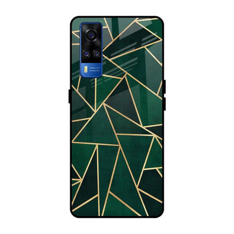 Abstract Green Glossy Case For Vivo Y51 2020