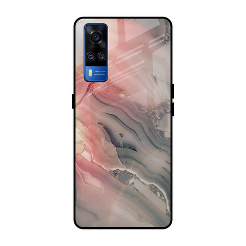 Pink And Grey Marble Glossy Case For Vivo Y51 2020