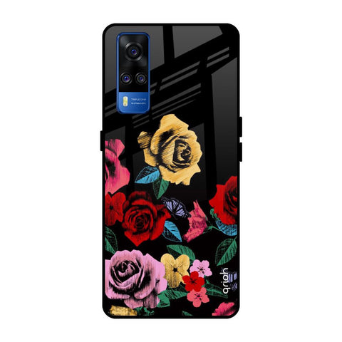 Floral Decorative Glossy Case For Vivo Y51 2020