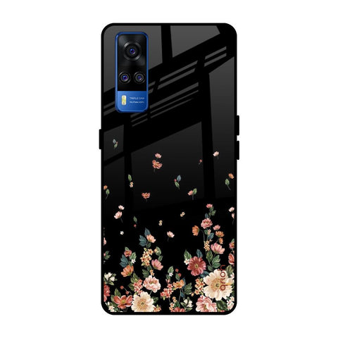 Floating Floral Print Glossy Case for Vivo Y51 2020