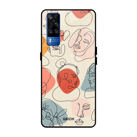 Abstract Faces Glossy Case for Vivo Y51 2020