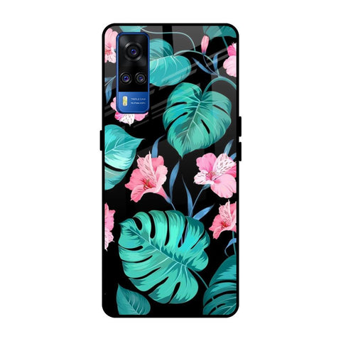 Tropical Leaves & Pink Flowers Glossy case for Vivo Y51 2020