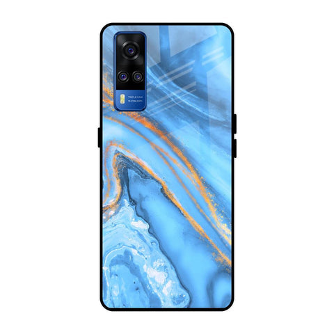 Vibrant Blue Marble Glossy Case for Vivo Y51 2020