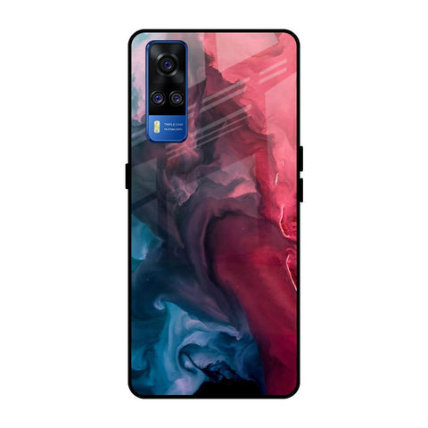 Blue & Red Smoke Glossy Case for Vivo Y51 2020