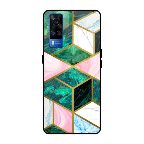 Seamless Green Marble Glossy Case for Vivo Y51 2020