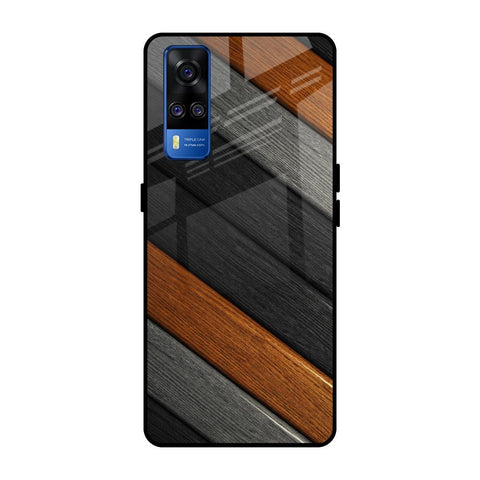 Tri Color Wood Glossy Case for Vivo Y51 2020
