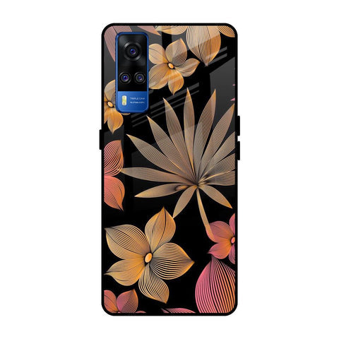 Lines Pattern Flowers Glossy Case for Vivo Y51 2020