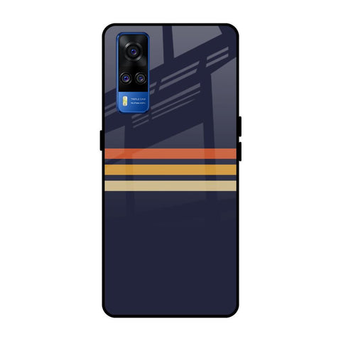 Tricolor Stripes Glossy Case For Vivo Y51 2020