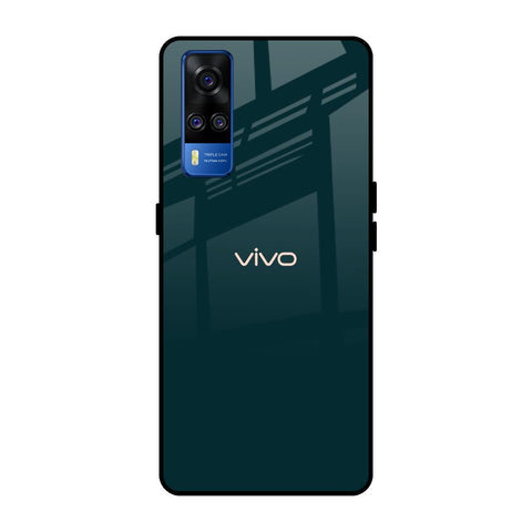 Hunter Green Glossy Case For Vivo Y51 2020
