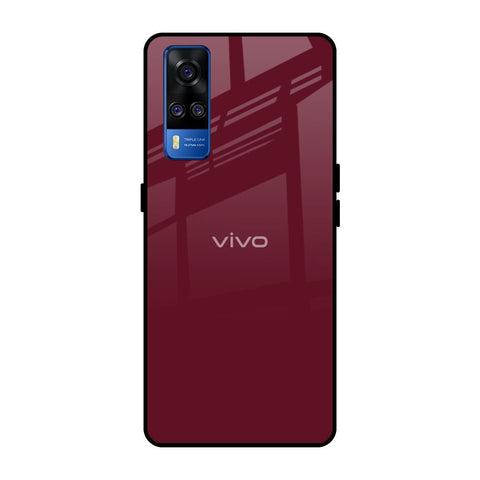 Classic Burgundy Glossy Case for Vivo Y51 2020