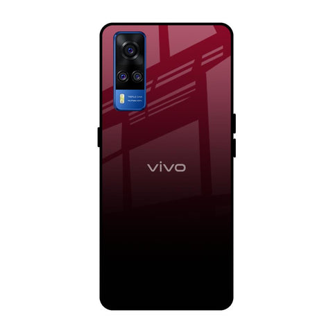 Wine Red Glossy Case For Vivo Y51 2020