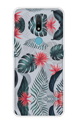 Retro Floral Leaf Soft Cover for Nokia 2.4