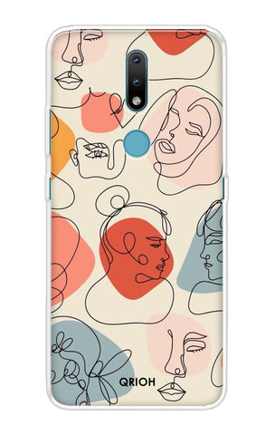 Abstract Faces Soft Cover for Nokia 2.4