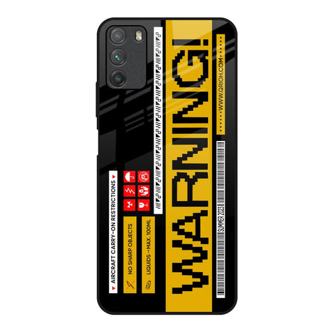 Aircraft Warning Glossy Case for Poco M3