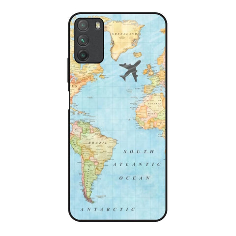 Travel Map Glossy Case for Poco M3