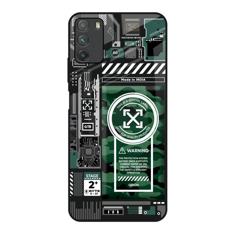 Green Camo Circuit Glossy Case for Poco M3