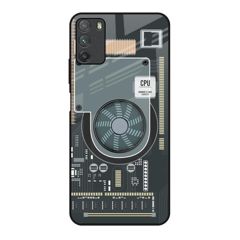 Motherboard Circuit Glossy Case for Poco M3
