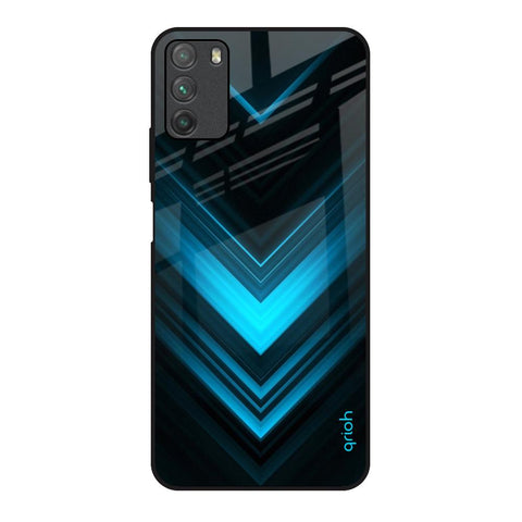 Vertical Blue Arrow Glossy Case For Poco M3