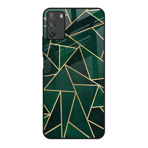 Abstract Green Glossy Case For Poco M3