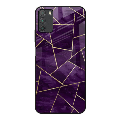 Geometric Purple Glossy Case For Poco M3