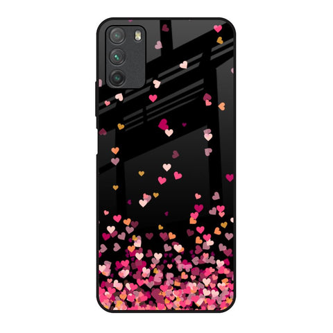 Heart Rain Fall Glossy Case For Poco M3