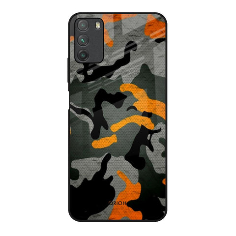 Camouflage Orange Glossy Case For Poco M3