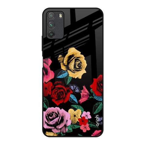 Floral Decorative Glossy Case For Poco M3