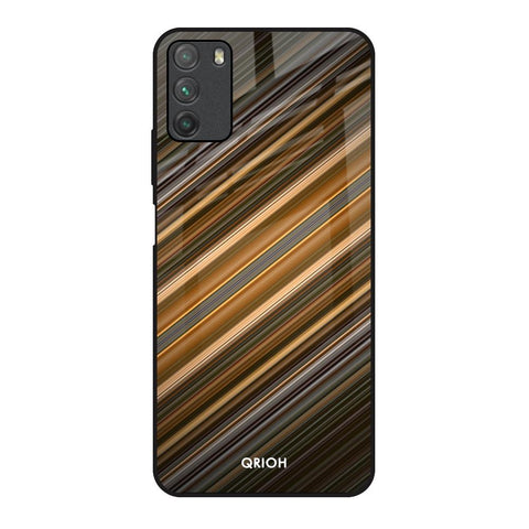 Diagonal Slash Pattern Glossy Case for Poco M3