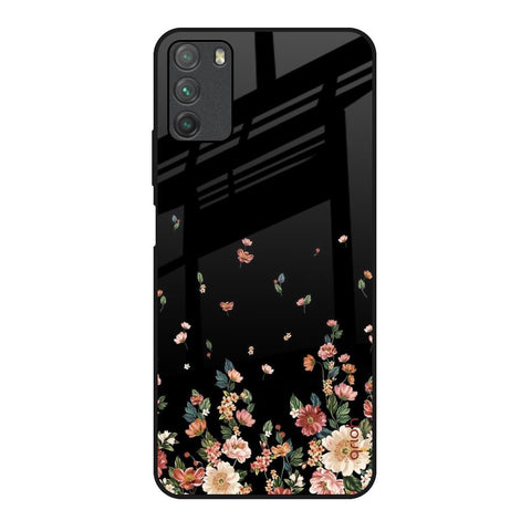 Floating Floral Print Glossy Case for Poco M3
