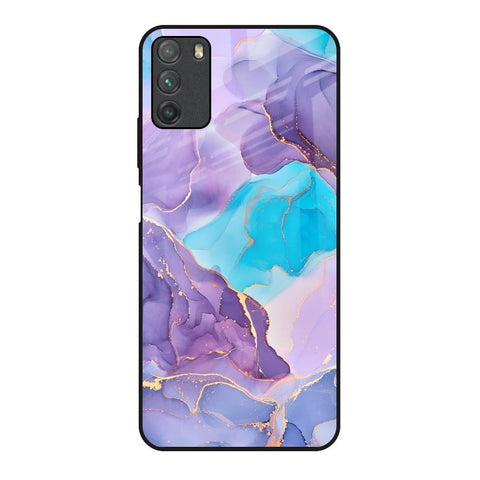 Alcohol ink Marble Glossy Case for Poco M3