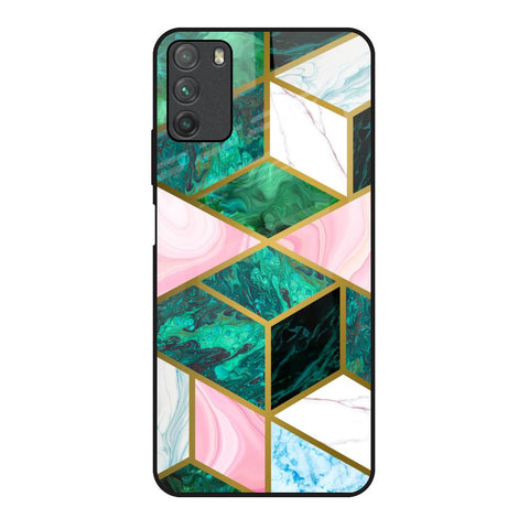 Seamless Green Marble Glossy Case for Poco M3