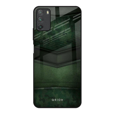 Green Leather Glossy Case for Poco M3
