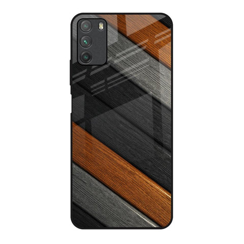 Tri Color Wood Glossy Case for Poco M3