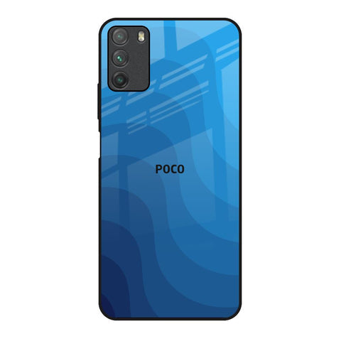 Blue Wave Abstract Glossy Case for Poco M3