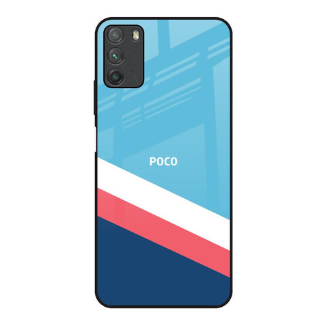 Pink & White Stripes Glossy Case For Poco M3
