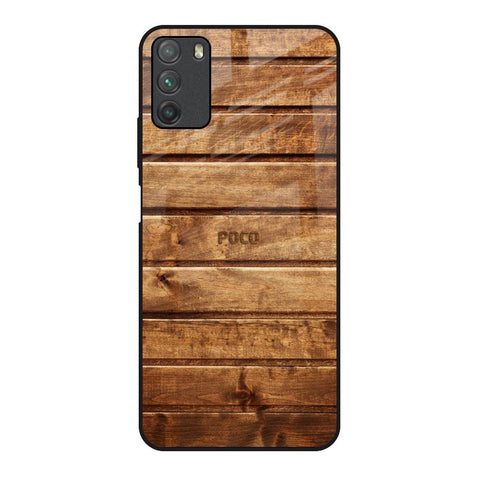 Wooden Planks Glossy Case for Poco M3