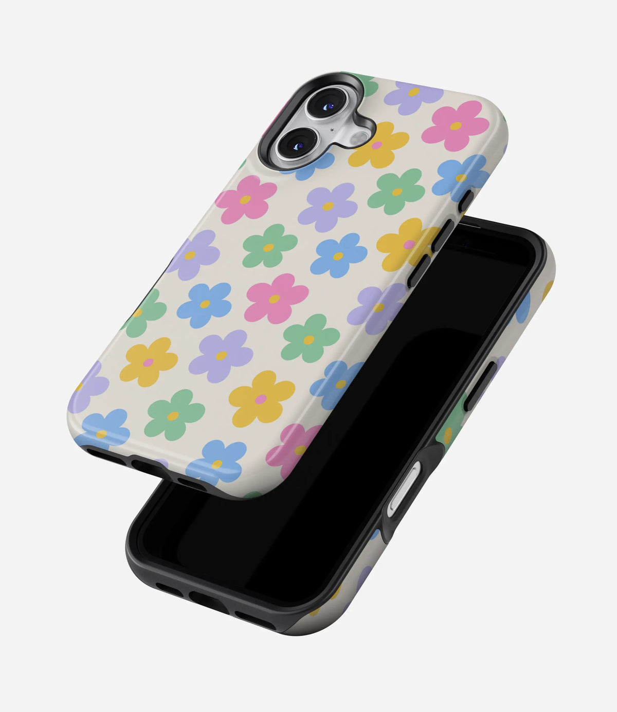 Color Pop Florals Premium Tough Shining Phone Case (Double Layer) Available For All iPhone Models