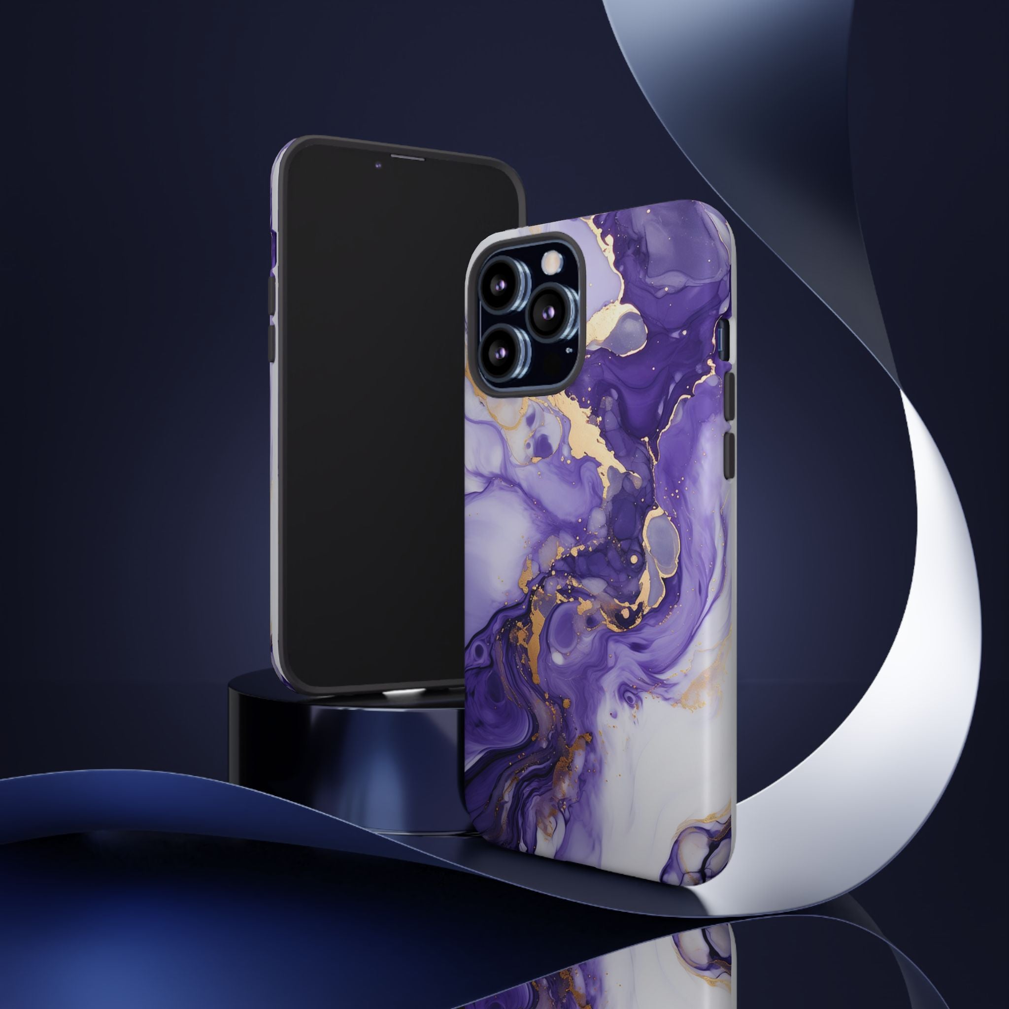 Violet Flow Premium Tough Shining Phone Case (Double Layer) Available For All iPhone Models