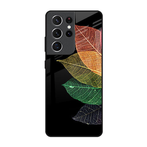Colorful Leaves Glossy Case for Samsung Galaxy S21 Ultra